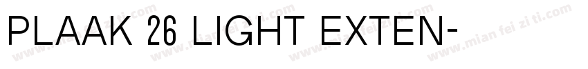 Plaak 26 Light Exten字体转换